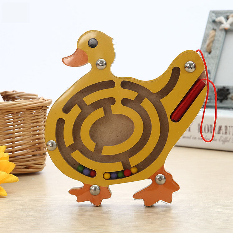 Magnetic Wooden Maze Puzzle Toy
